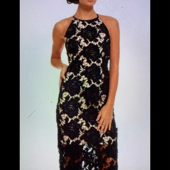 Keepsake the Label dress black over a nude lined M - Picture 1 of 9